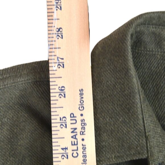 Everlane Shirt Mens Small Olive Green Heavyweight Overshirt Brush Flannel - Picture 6 of 8